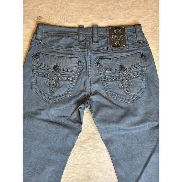 Rock Revival Jeans Men's Dan Alternative Straight Dark Denim Jeans Size 32x33